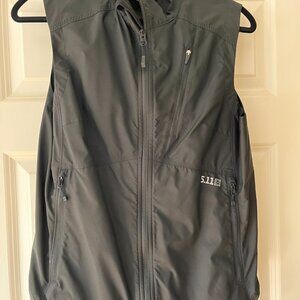 5.11 Tactical Womens Black Vest - Small Sleeveless Pockets Chest Zip NWT